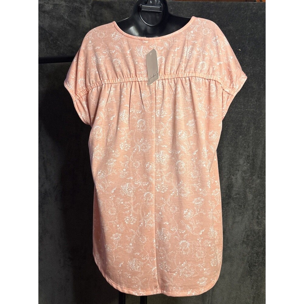 Wonderly Women's XL Pale Peack Babydoll Blouse NWT - Picture 5 of 13